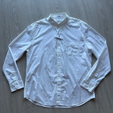 J Crew Secret Wash Cotton Poplin Shirt Mens Slim XL White