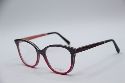 NEW GOLD & WOOD GAIA 01.05 PURPLE GREY AUTHENTIC FRAMES EYEGLASSES 52-17