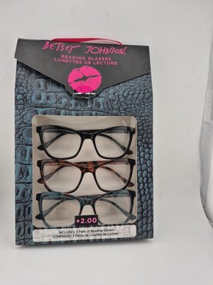 Betsey Johnson Designer Reading Glasses 2.00 NEW Eyeglasses