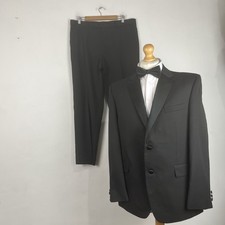 Marks and Spencer 2 Piece Tuxedo Dinner Suit Men's 42S Black 36W 29L Regular Fit