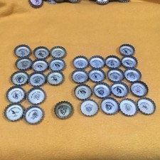 31 - 1960s Coke NFL Team Logo Football Bottle Caps 2 Diff Years Coca Cola