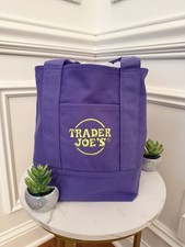 Trader Joe's Mini Tote Bag Lavender Purple NWT Special Edition