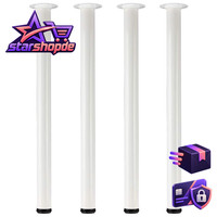 Tischbeine Verstellbar 75Cm Weiß Metall 4 StüCk MöBelfüßE DIY BüRo Tischbein