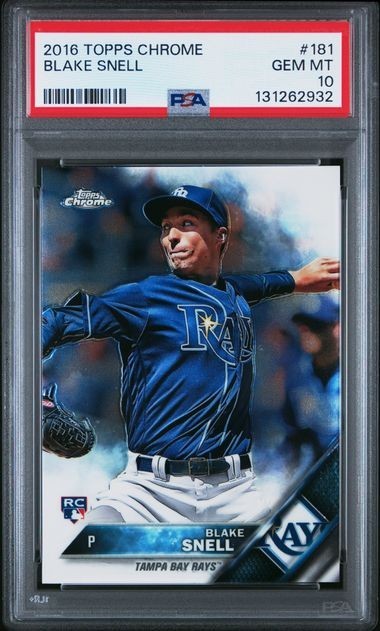 BLAKE SNELL 2016 Topps Chrome #181 PSA 10 GEM MINT RC
