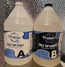 Promise Epoxy 2 Gallon Crystal Clear Table Top Resin Coating Casting Craft 