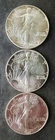 Lot of Three 1987 $1 American Silver Eagle Dollars