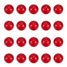 20 Pcs Quartz Pearl Balls, 12mm Round Glass Crystal Loose Beads, Red