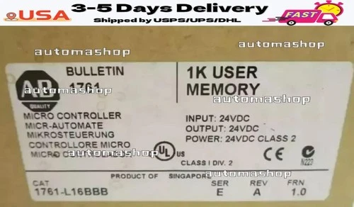 New  Sealed AB 1761-L16BBB MicroLogix 1000 16 Point Controller US Free Tax