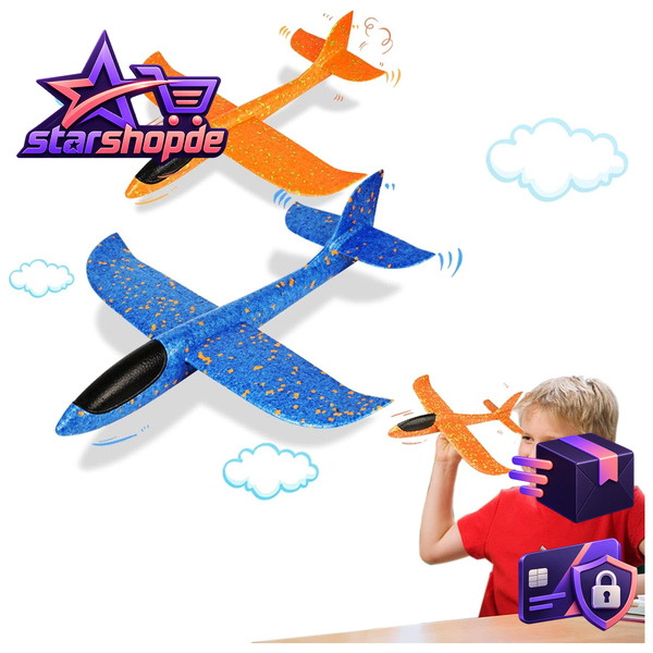 Styroporflieger 2 StüCk Spielzeug Segelflugzeug Wurfgleiter FüR Kinder-image
