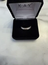 Sterling Silver Band Ring Mens Size 11.5 Classic Milgrain Edge 925 Marked 4.6g