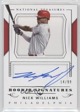 2018 Panini National Treasures Rookie Signatures 14/99 Nick Williams Auto oh4