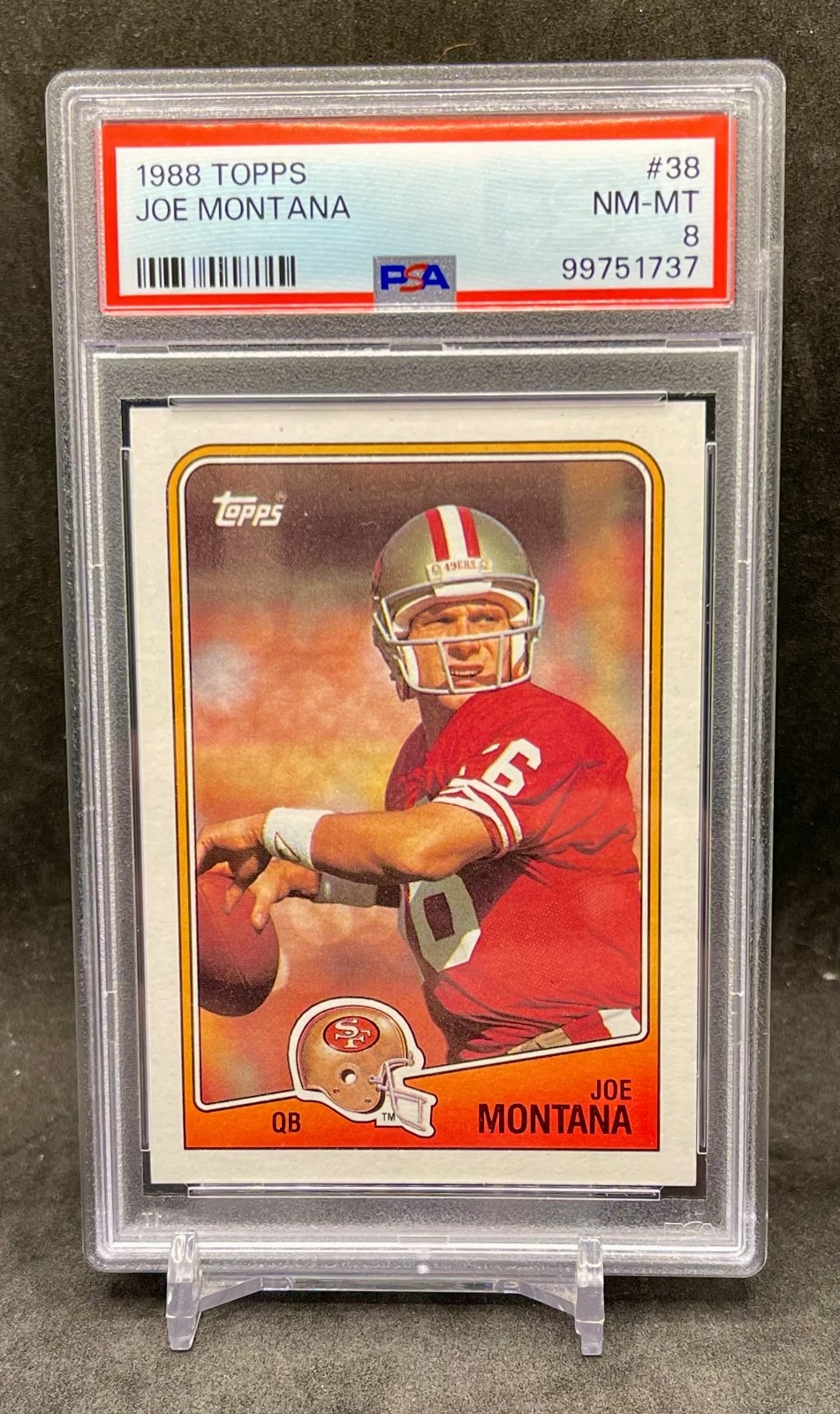 1988 Topps Joe Montana PSA 8