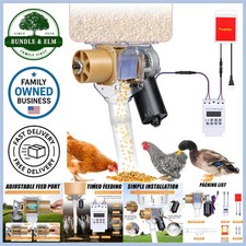 Automatic Chicken Feeder Plastic Stainless Steel 16 Timer Feed Dispenser