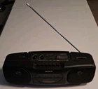 Sony CFS-B11 Boombox AM FM Radio Tape Player - CASSETTE NOT WORKING (FOR PARTS)