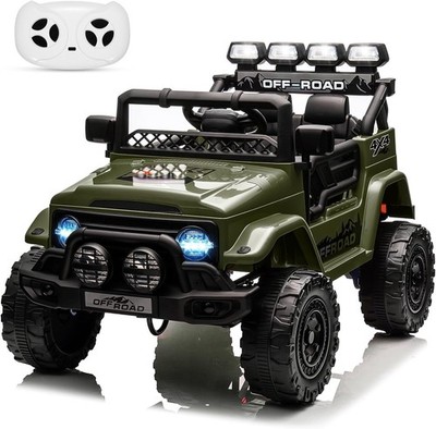 Realistic Ride-On Truck for Children, 12V Motor, Safety Belt, Music & Remote, GR