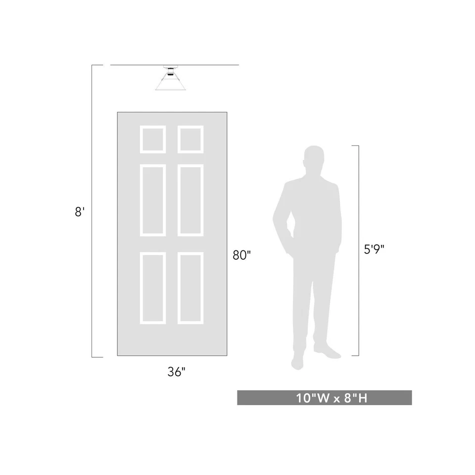 Golden Lighting 3306-FM AB-CH Orwell montaje empotrado, transición, latón envejecido con... Foto 3 de 4
