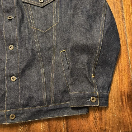 Brave Star Selvage Jacket Mens Large Blue Denim Ironside Selvedge USA Workwear image 3