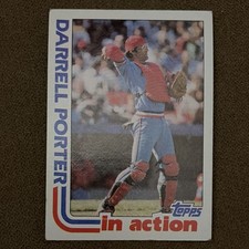 1982 Topps Darrell Porter #448 In Action Base Set Major League Baseball