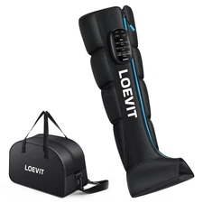 Cordless Air Compression Leg Massager for Pain Relief, Full Leg Boots with Dy...