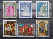ANDORRE timbres N° 221 à 223 , 243 à 244 et 264 neufs ** en TBE lot PB65