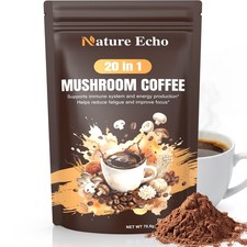 20 in 1 Mushroom Coffee with Ashwagandha Lion s Mane, Reishi, Cordyceps M...