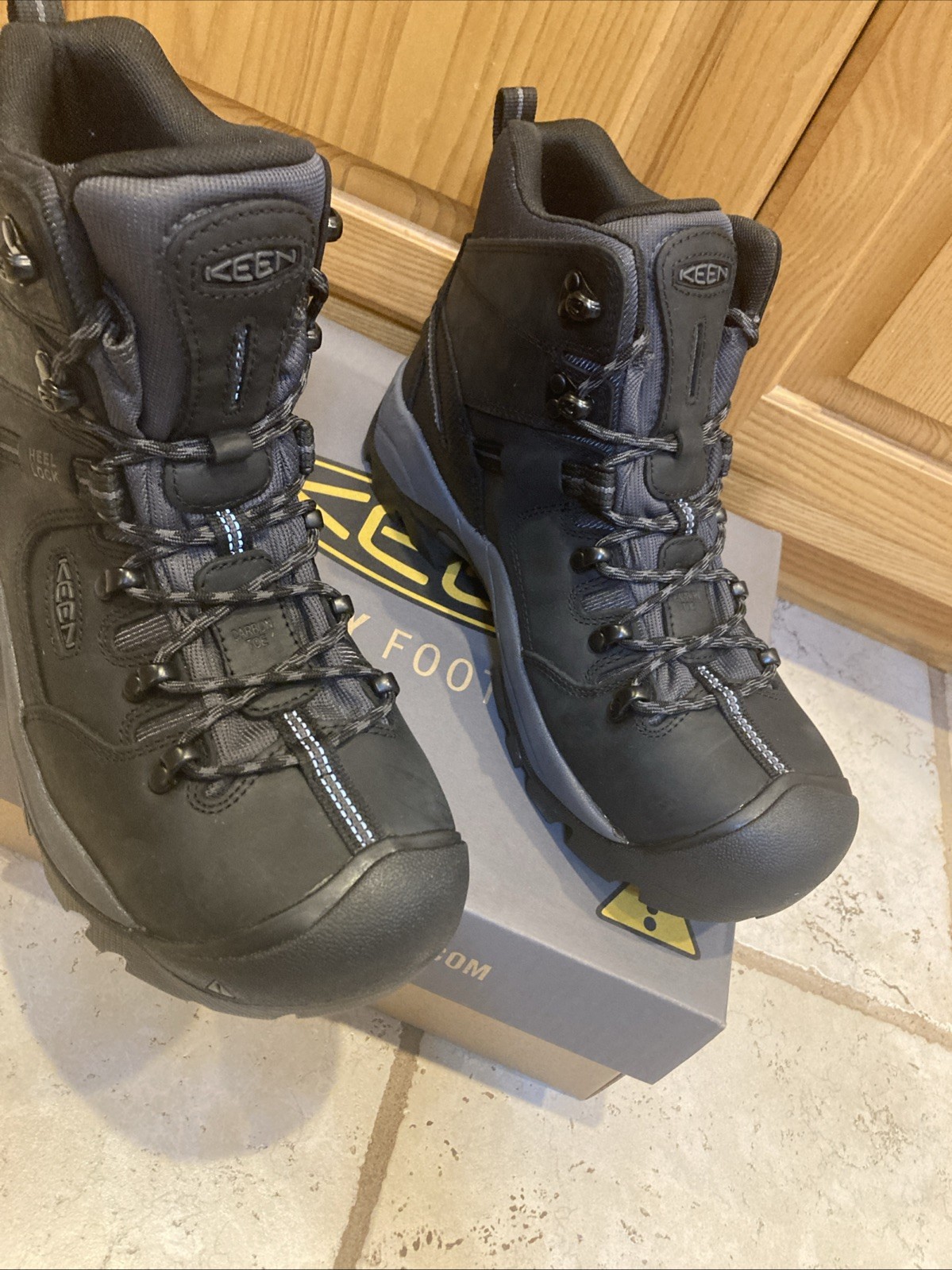 KEEN Utility Uomo TAGLIA 10 D Pittsburg Energy 6" Punta Composita Impermeabile FUNZIONANTE