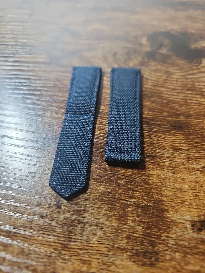 Authentic Tag Heuer OEM 21/18mm XS Blue Canvas & Leather Deployment Strap  - Image 4 of 4