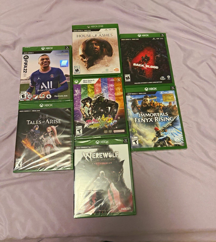 7 Brand New Sealed Xbox Games Lot JoJo Tales of Arise House of Ashes Xbox