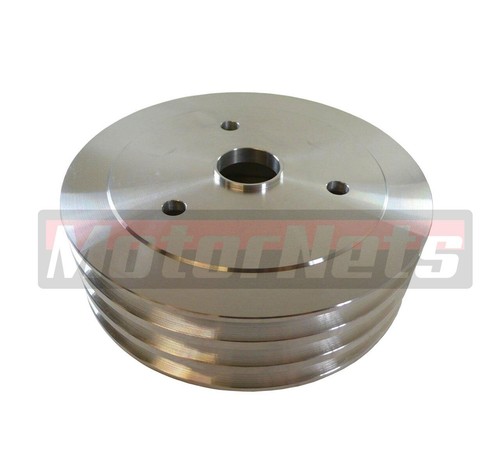 SB Chevy SWP Aluminum 2/3/1 Water Crankshaft Power Steering Pulley Kit 305 350 - Bild 5 von 8