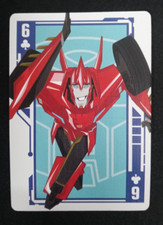Transformers Robots In Disguise playing card 6 Clubs