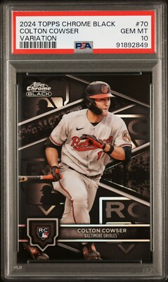 Colton Cowser - 2024 Topps Chrome Black Image Variation RC PSA 10 
