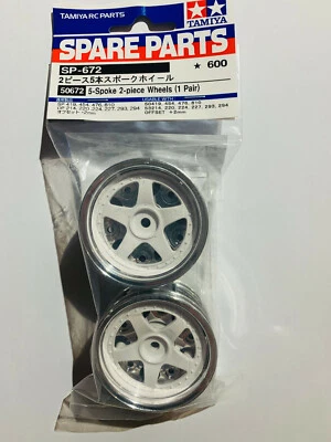 Tamiya Jantes 26mm Type Racing Rallye White/Chrome (Paire) 50672 1/10 1225 - Photo 1/3