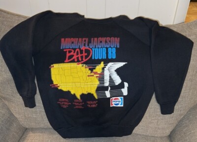 Vintage Michael Jackson Sweatshirt MED/LG 1988 Bad Tour 88 Rare  
