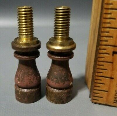Vintage Antique Classical Pair Brass Lamp Shade Riser 1 High A7 Vintage Antique Classical Pair Brass, Brass Lamp Shade Riser