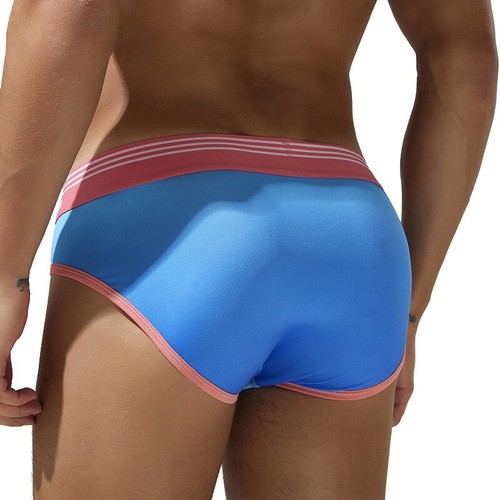 Men's Gradient Briefs Underwear Soft Breathable U Convex Comfortable Shorts - Picture 14 of 15