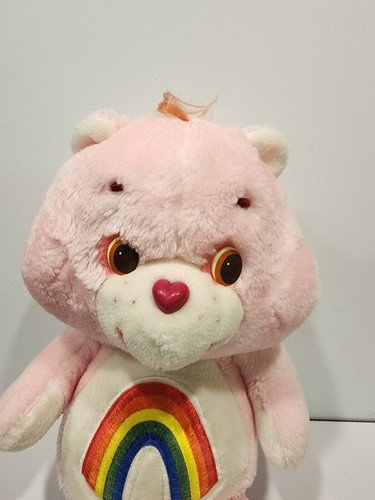 Care Bears Rosa Cheer Bear Arcobaleno 17" Kenner 1983 Imbottito Animale Peluche Vintage - Foto 2 di 6