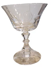 Vintage Rose by Fostoria Cut Elegant Claret Wine Glass Stems 4.75" Cut #827