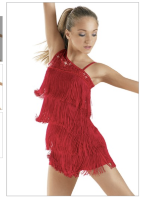 Fringe dance dress Aqua blue adult small by Balera