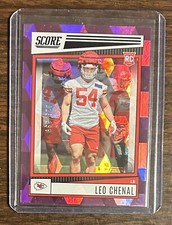 Leo Chenal #26/299 Purple Diamond RC Rookie Score #354 Panini 2022 NFL Chiefs Sp