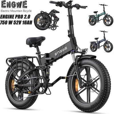 E Bike Klapprad 20 Zoll Elektrofahrrad 52V 750W Citybike für Damen & Herren NEU