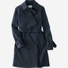 Uniqlo Ines De La Fressange Idlf Cotton Twill Trench Coat In Navy Blue Small S