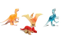 Lot Of 4 Jaru Dinosaur Miniature Figures Velociraptor Centrosaurus Pteranodon