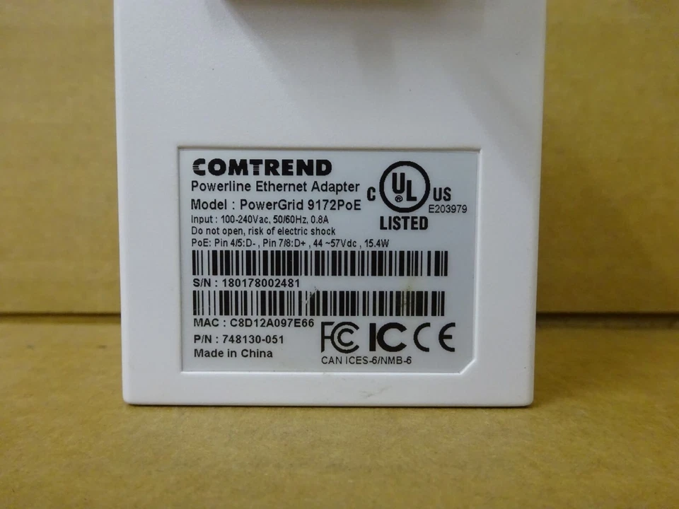 Comtrend G.hn 1200 Mbps Powerline Ethernet Bridge Adapter POE - Image 3 of 4