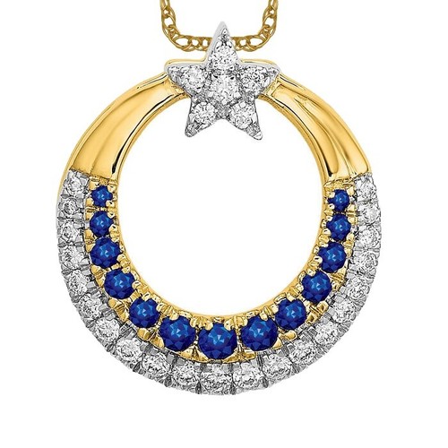 14K Yellow Gold Half Moon Pendant Jewelry At ₹ 19552/piece | Gold Pendant In Surat | ID: 26101618712 - Foto 9