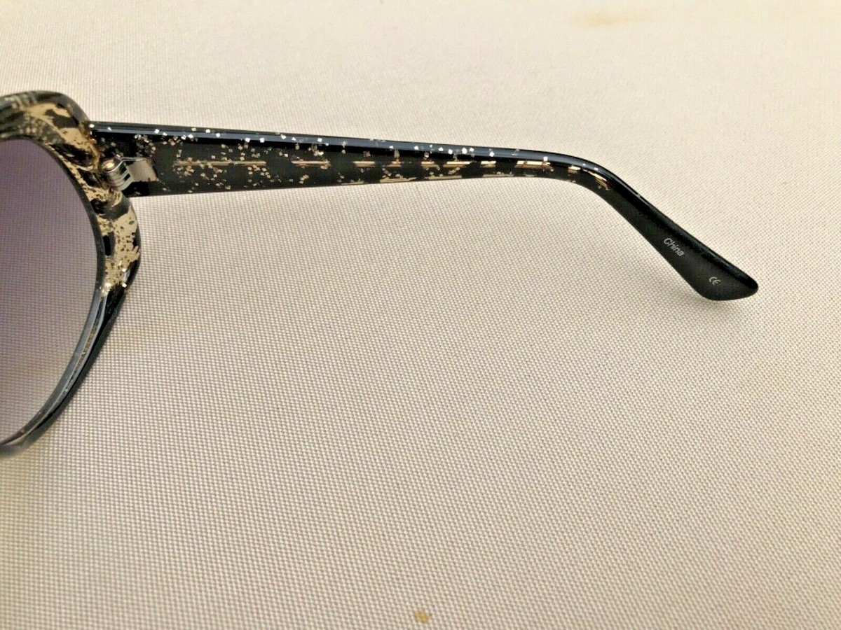 BETSEY JOHNSON SUNGLASSES BLACK WITH GOLD GLITTER NWT | eBay display picture 2