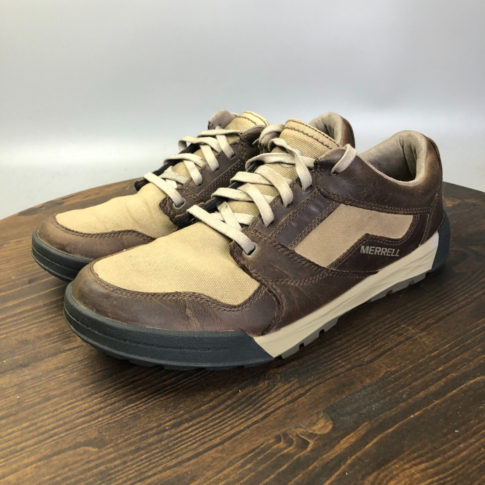 Scarpe da ginnastica Merrell Berner Shift da uomo taglia 11 in pelle marrone