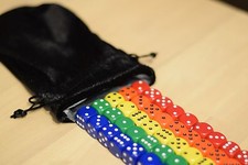 Opaque 16mm D6 RPG Chessex Dice 50 Dice Rainbow: Blue Green Yellow Orange Red