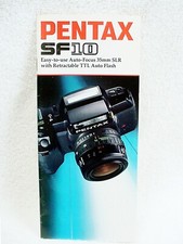 Pentax SF10 Pamphlet 1988 35p pics features specs 8.35