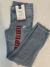 NEW MEMBERS MARK YOUTH 7/8 GIRLS STRETCH MID RISE SKINNY ADJUSTABLE WAIST JEAN