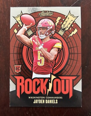 2024 Panini Absolute Football Jayden Daniels Rock Out Rookie